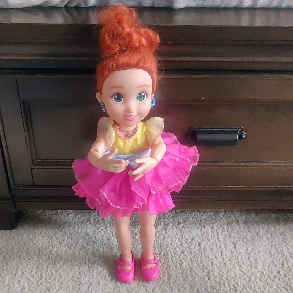 Disney Doll with Pink Dress and Red Hair